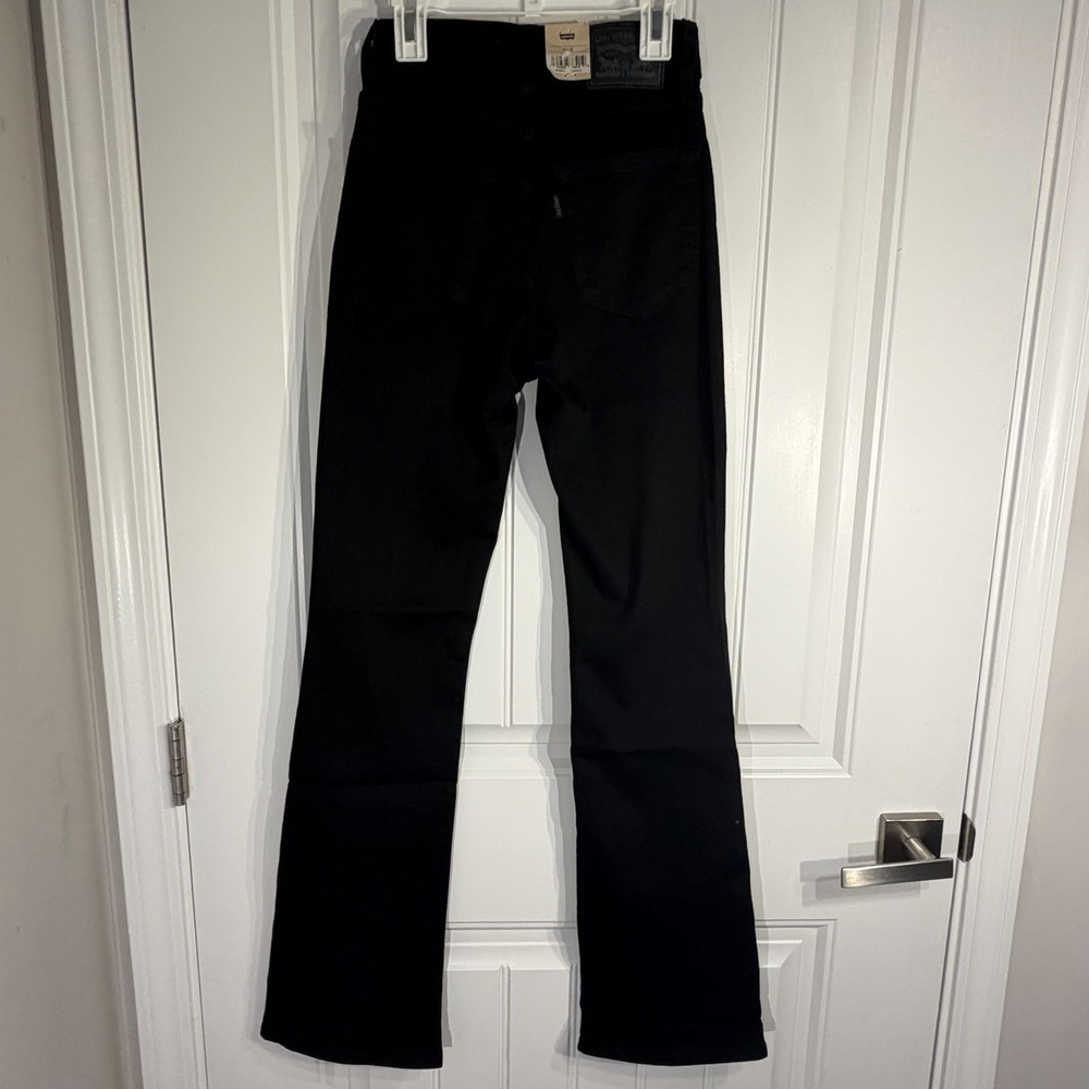 Levi's 725 High Rise Bootcut Jeans Womens 24X32 Black Stretch Denim - Picture 3 of 7